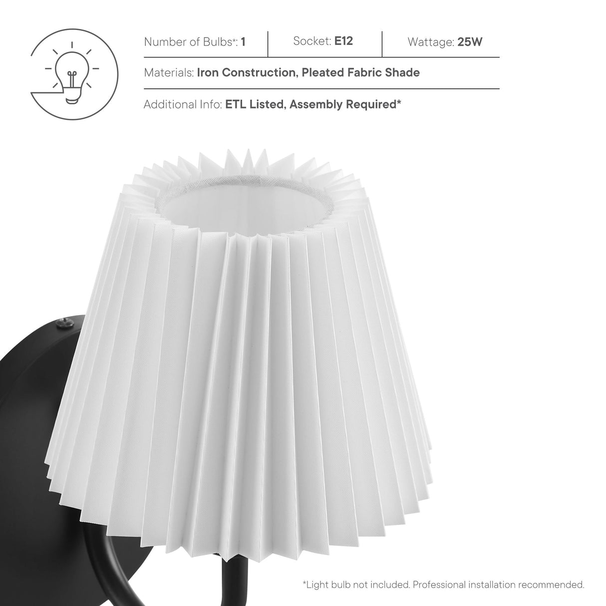 Wave Wall Sconce by Modway