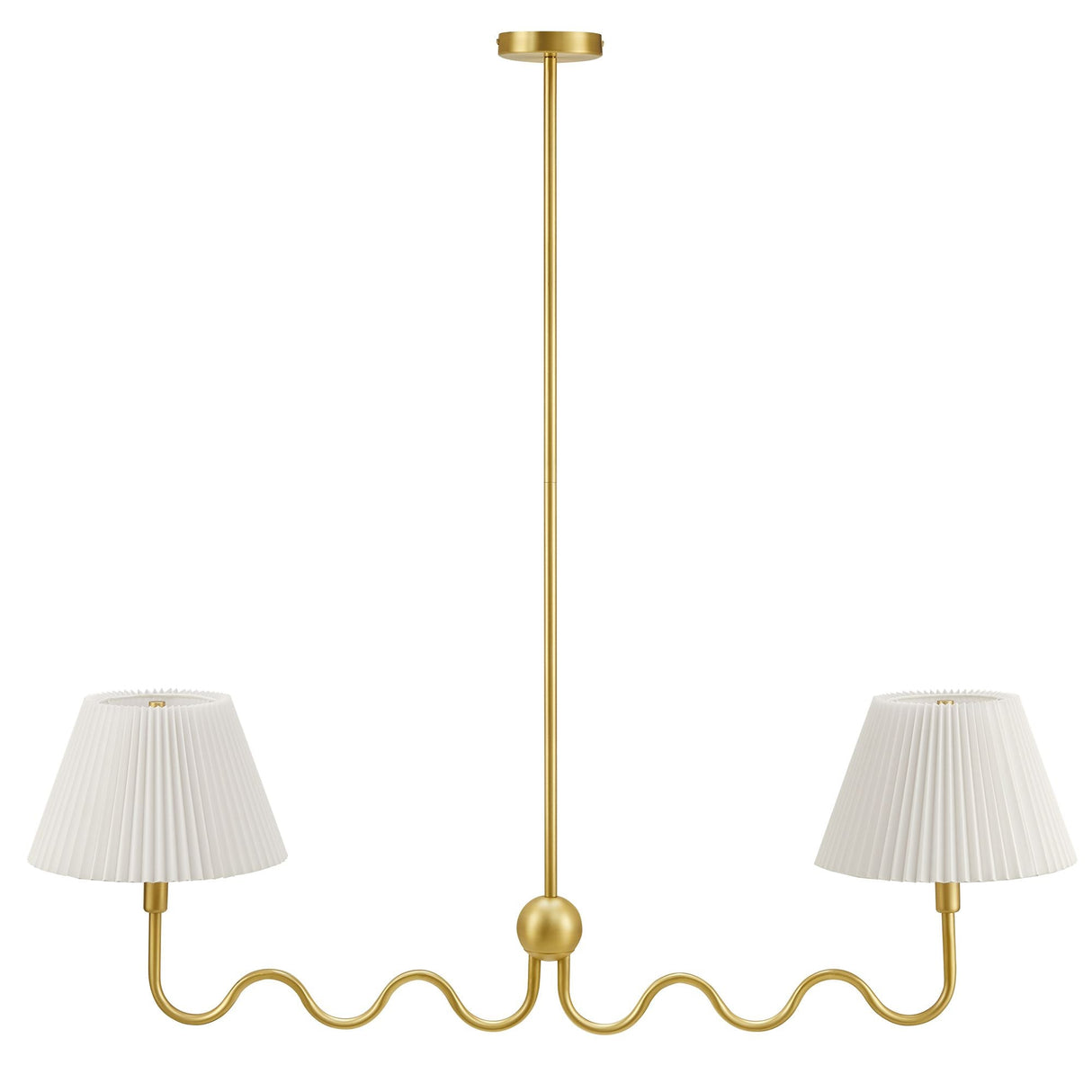 Wave Squiggle 2-Arm Pendant Light by Modway
