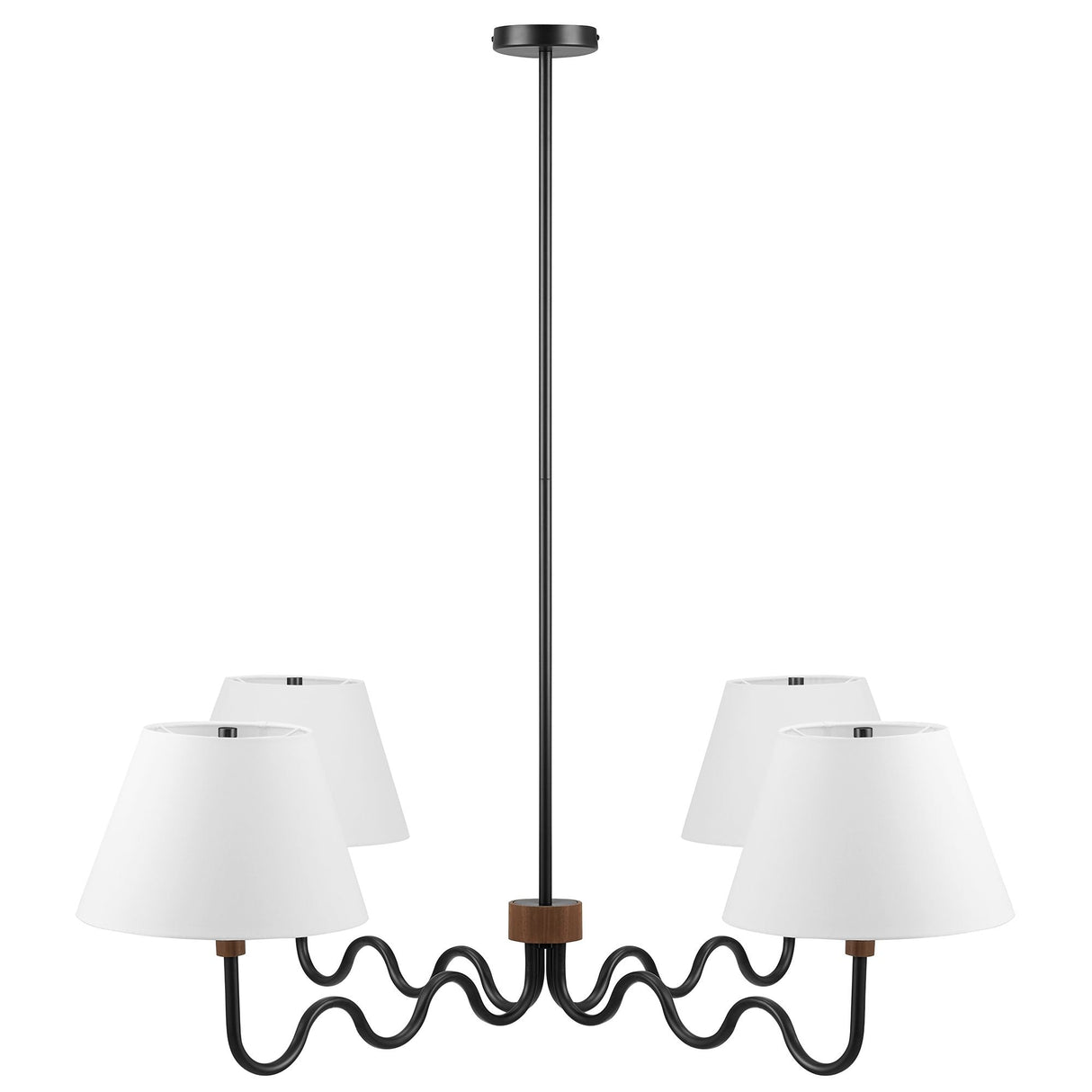 Sunlit Squiggle 4-Arm Pendant Light by Modway
