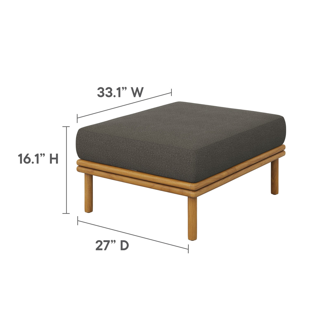Wren 6-Piece Outdoor Patio Teak Wood Furniture Set by Modway