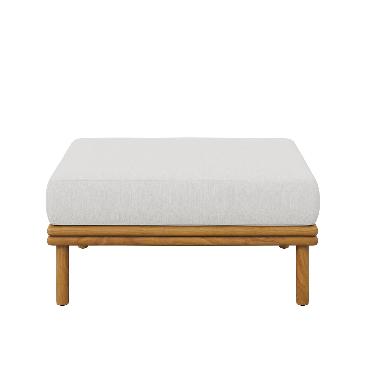 Wren Outdoor Patio Teak Wood Ottoman By Modway
