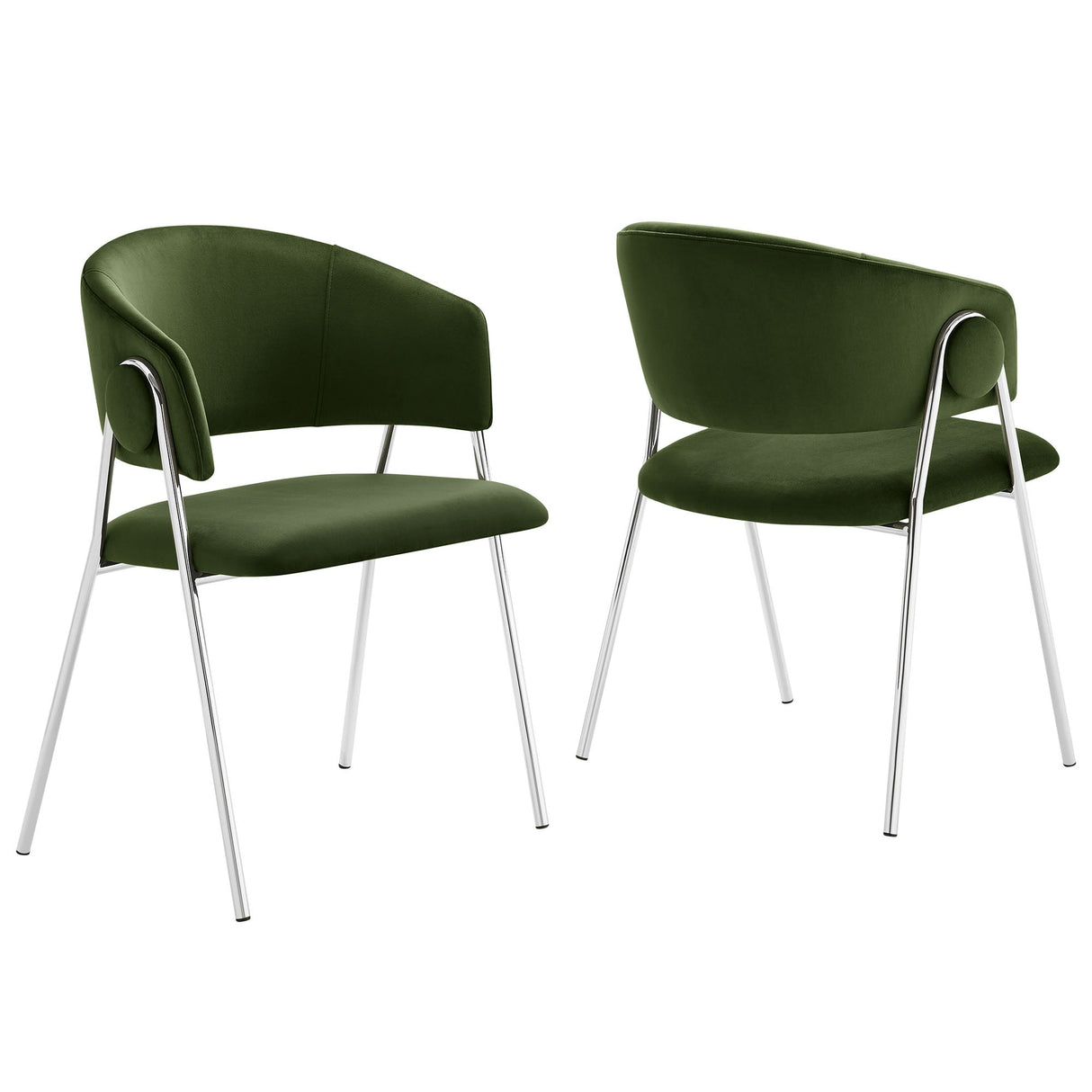 Nella Upholstered Performance Velvet Dining Chair Set of 2