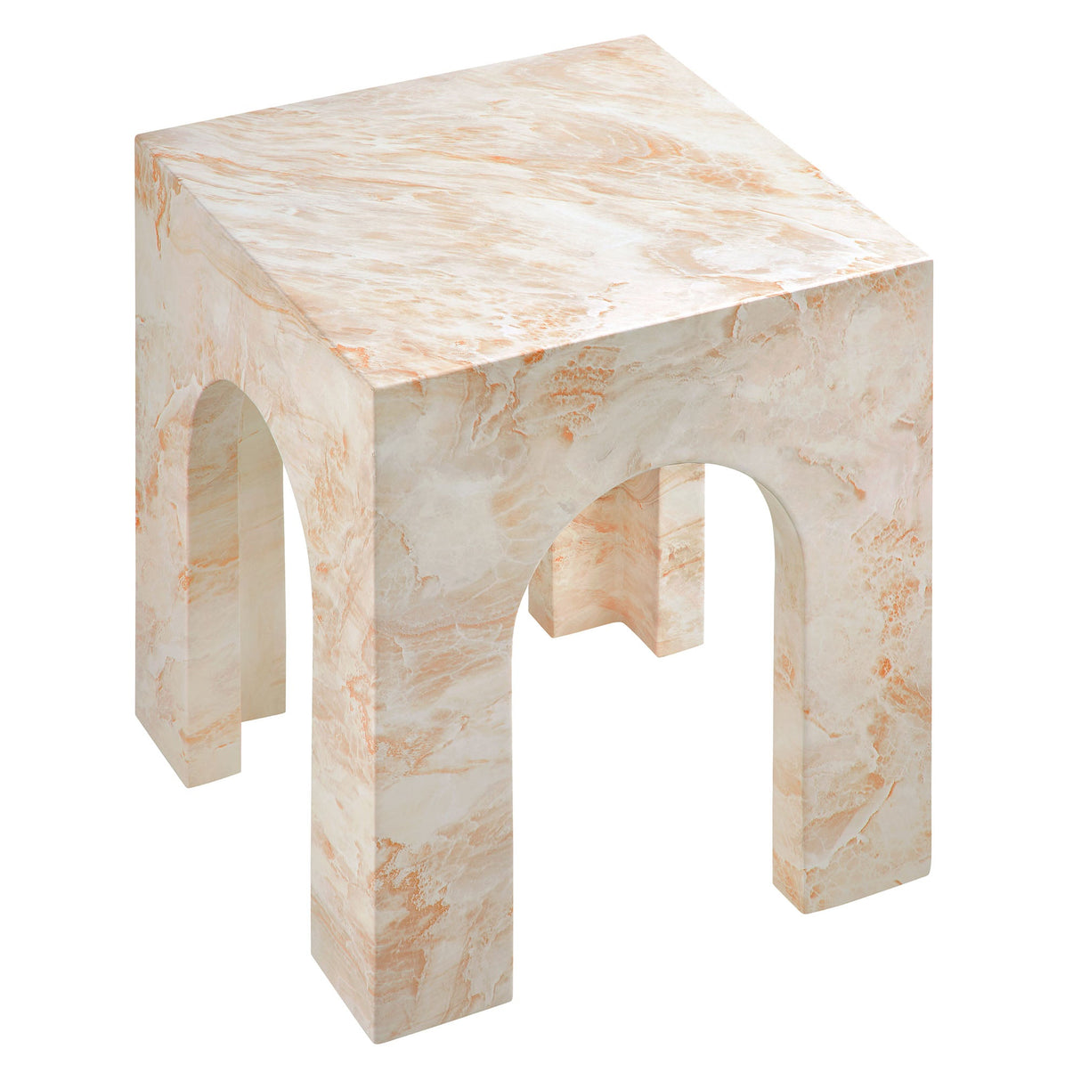 Valen Square Indoor-Outdoor Patio Arched Concrete Side Table by Modway