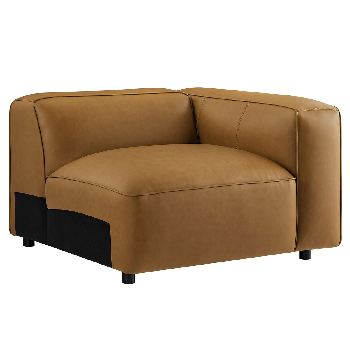 Auren Upholstered Vegan Leather Modular Right Armchair by Modway