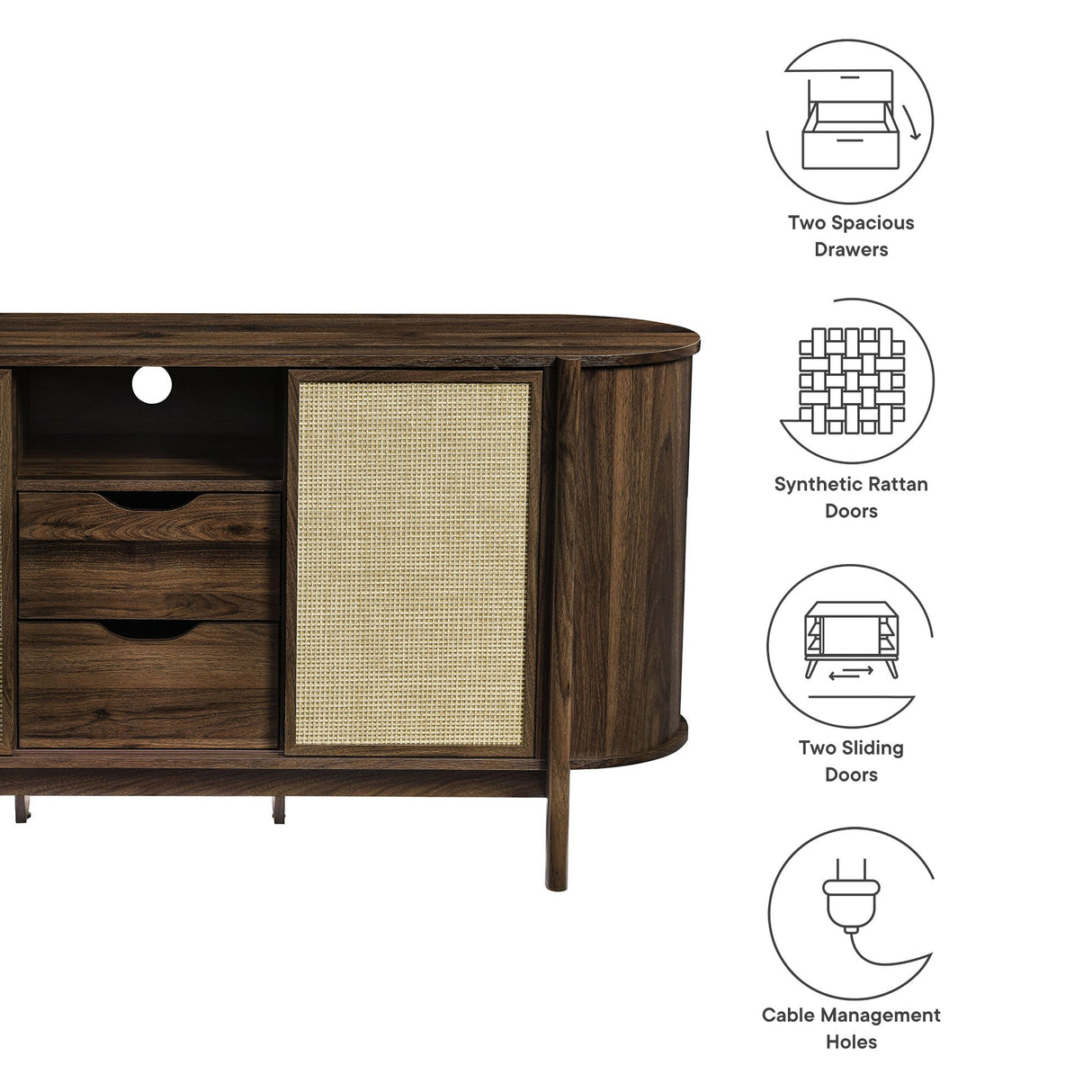 Reid 63" Curved Sideboard by Modway