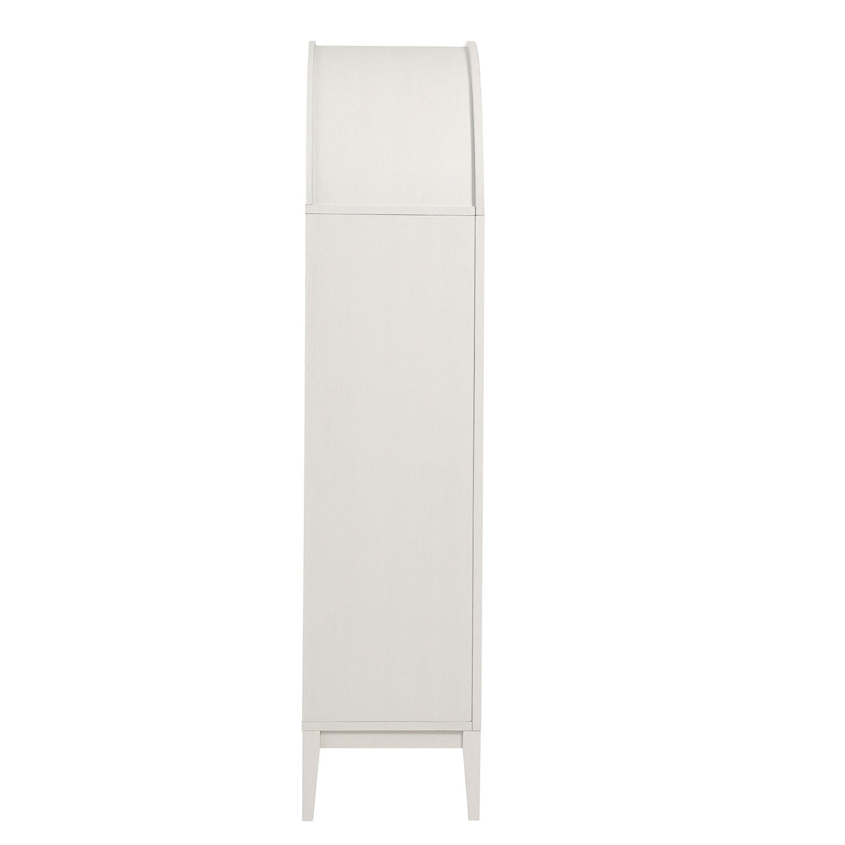 Nolan 1-Piece Wood Storage Cabinet with Arched Glass Doors