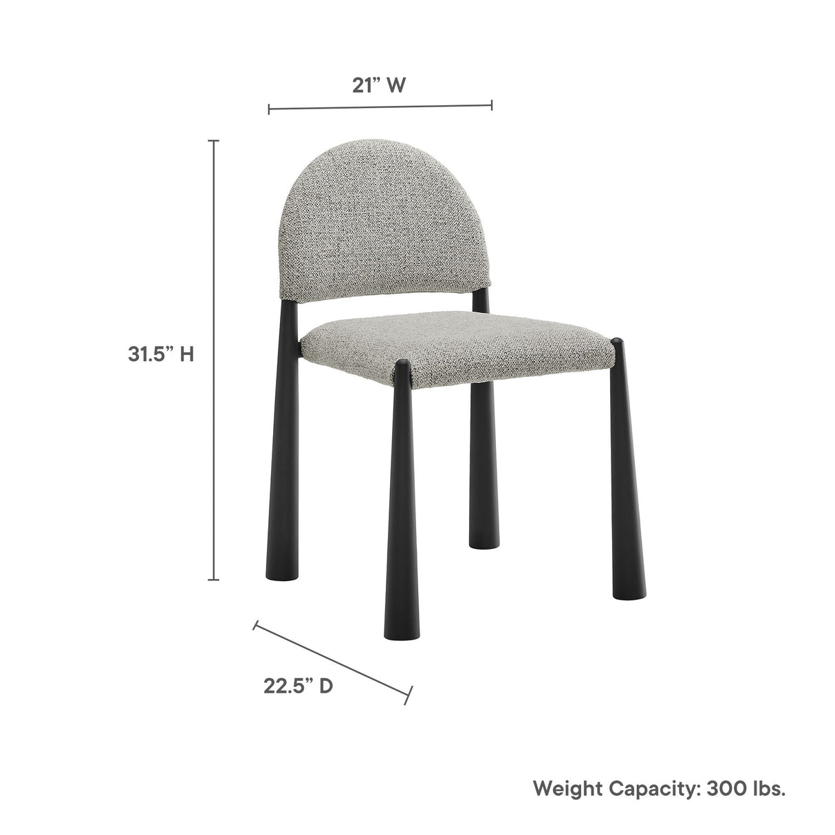 Hayley Upholstered Fabric Dining Side Chair by Modway