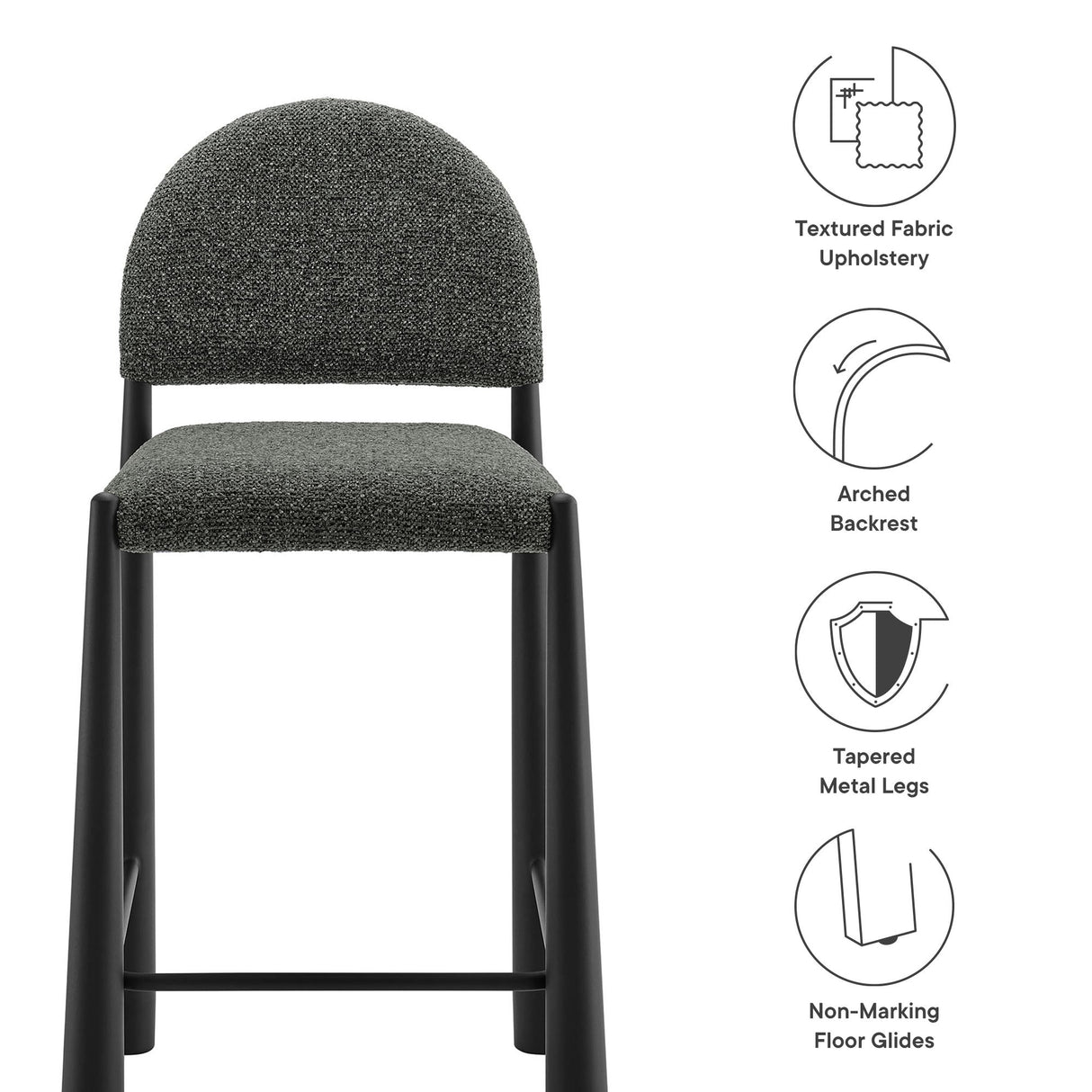 Hayley Upholstered Fabric Counter Stool by Modway