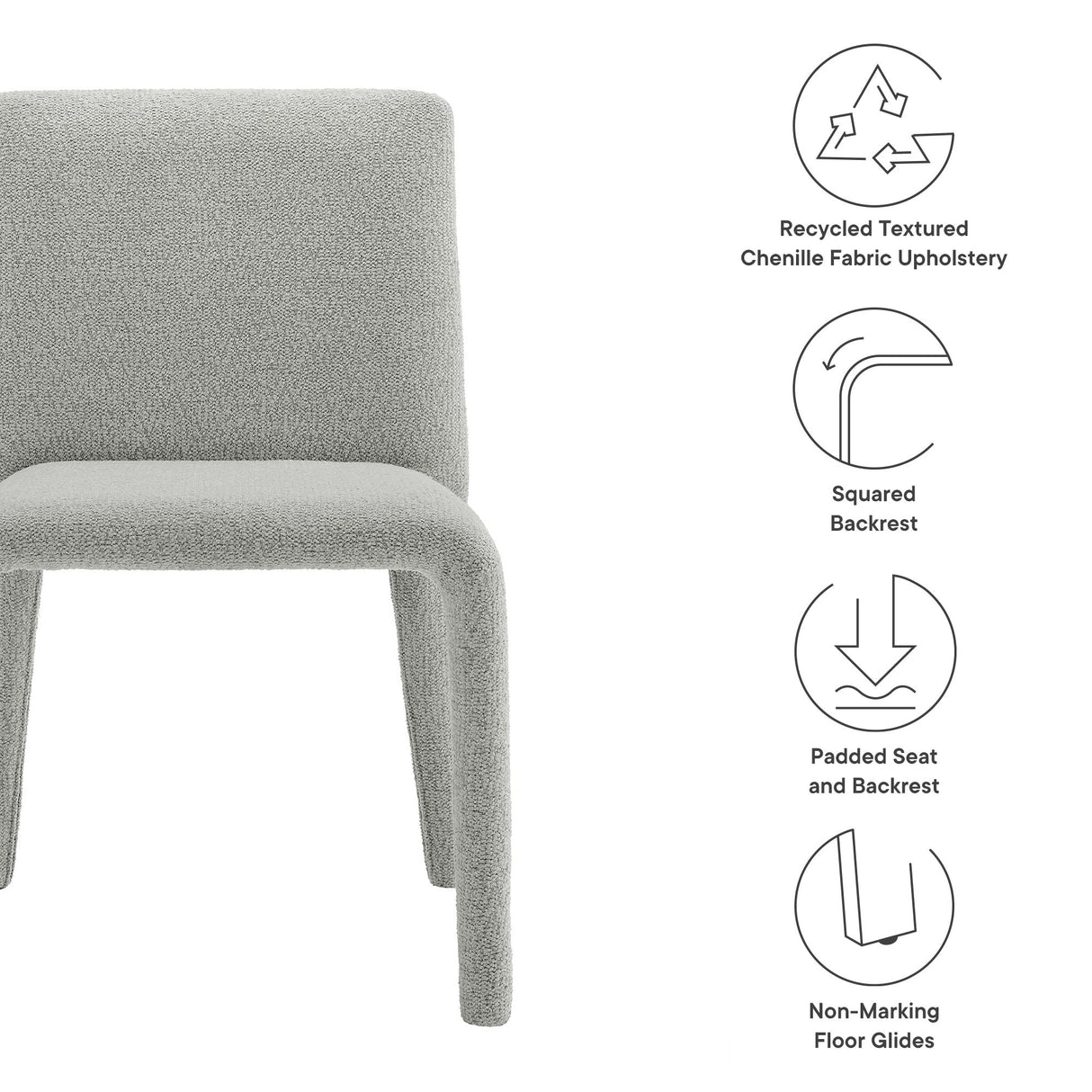 Rhodes Fabric Upholstered Dining Chair by Modway