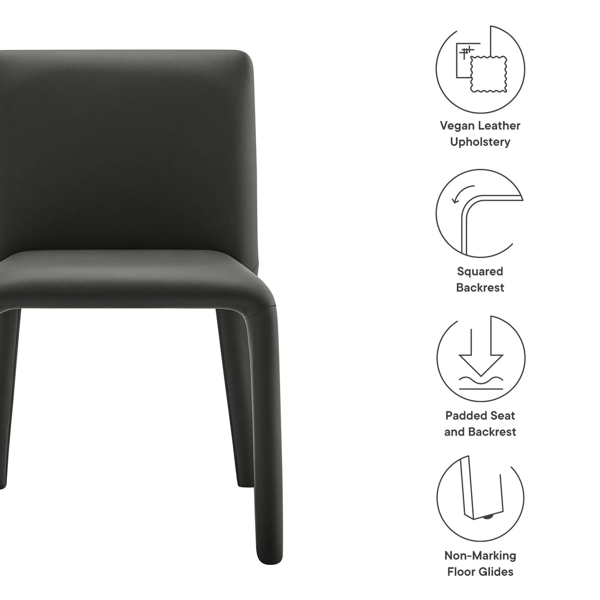 Rhodes Vegan Leather Upholstered Dining Chair by Modway
