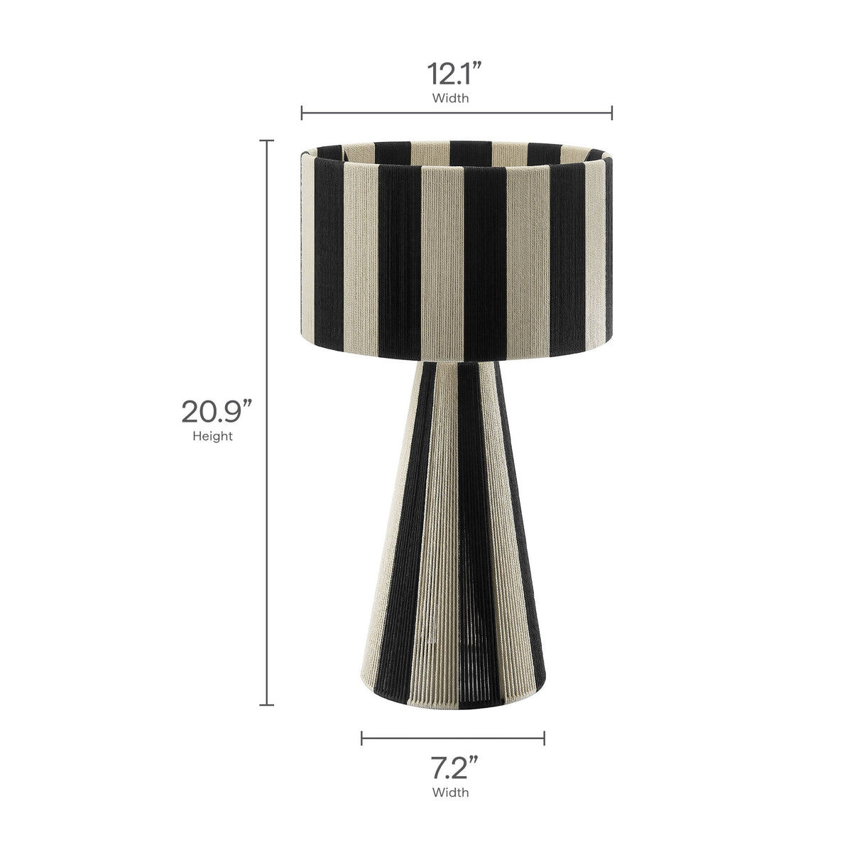 Renae Handwoven Cotton Thread Striped Table Lamp by Modway