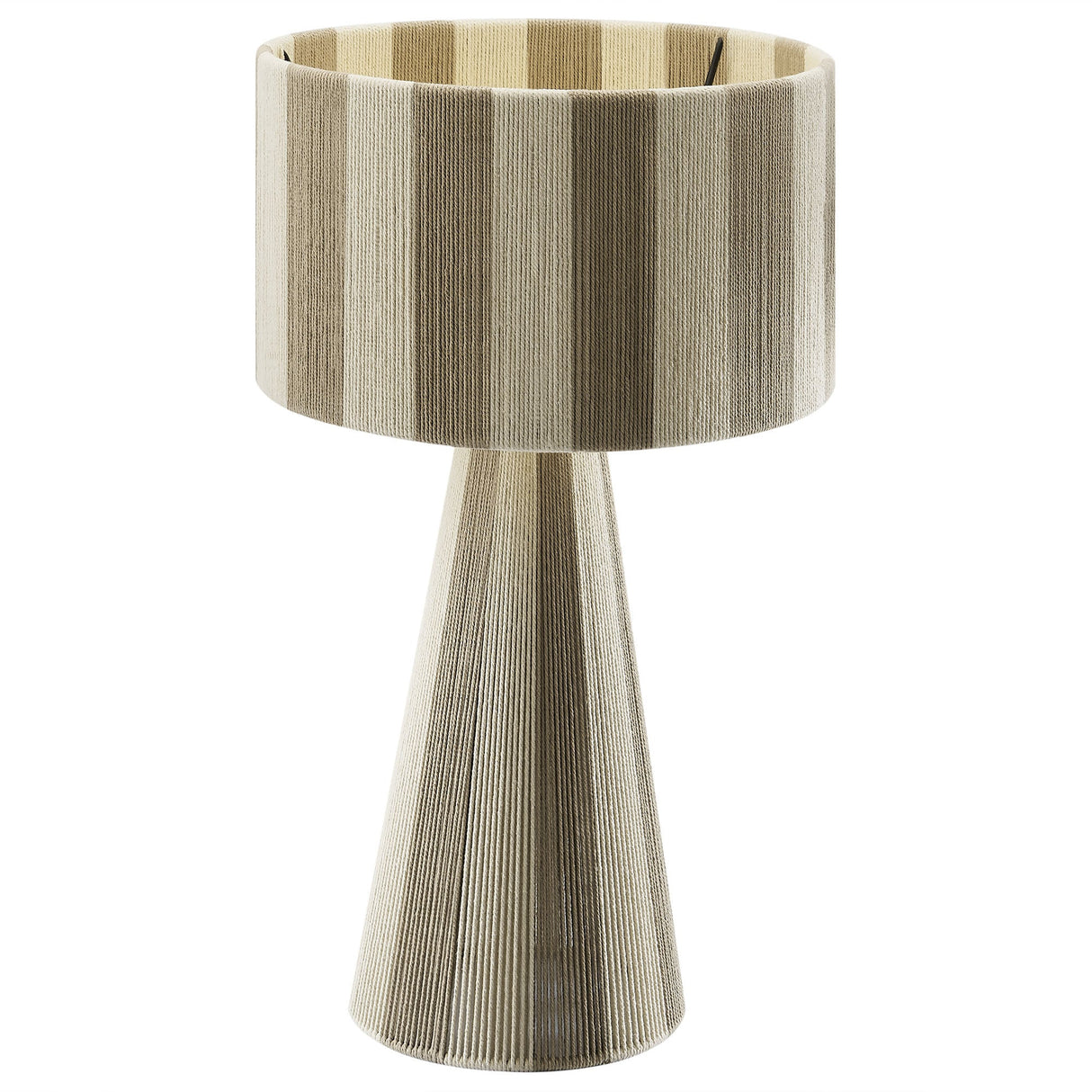 Renae Handwoven Cotton Thread Striped Table Lamp by Modway