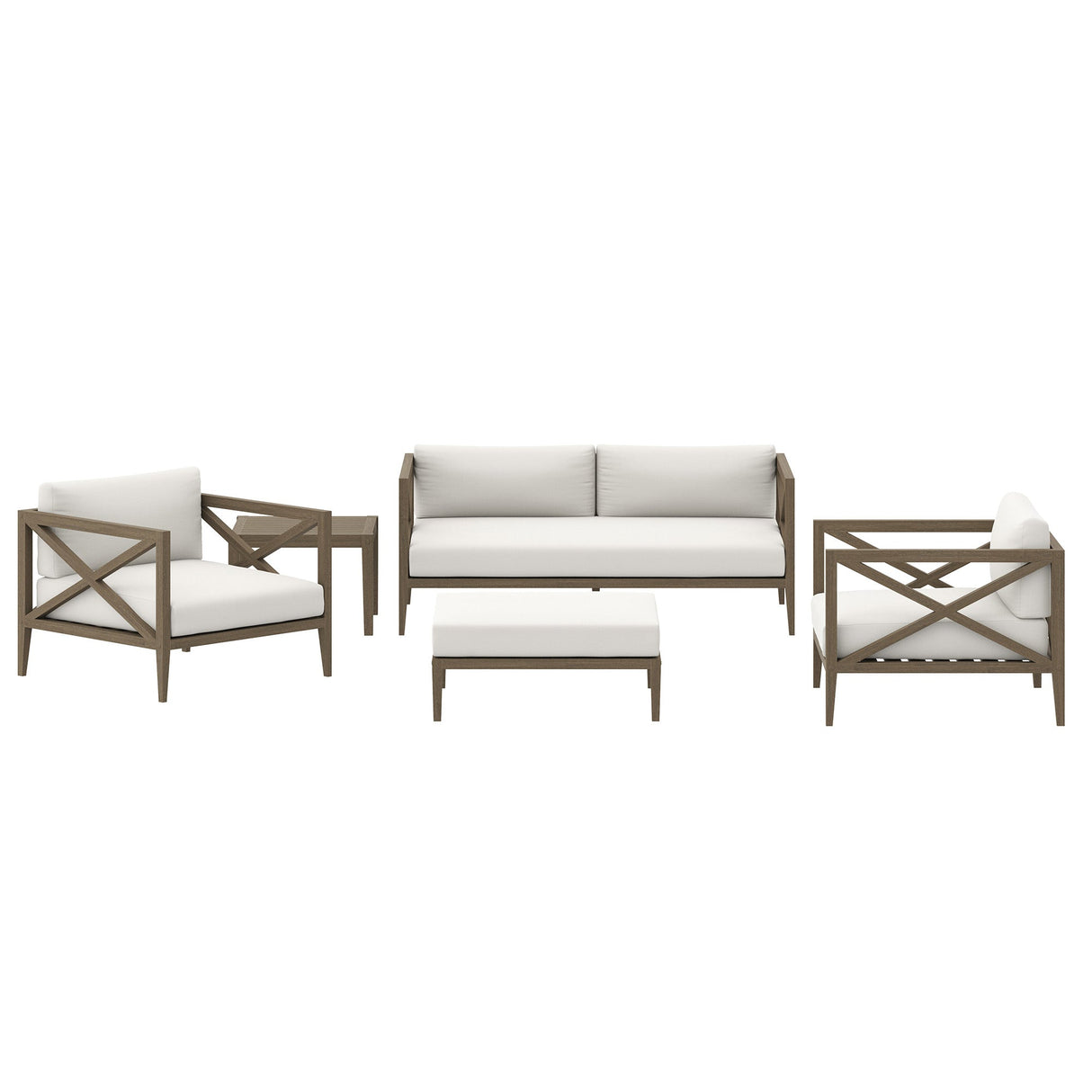 Northlake 5-Piece Outdoor Patio Teak Wood Furniture Set by Modway