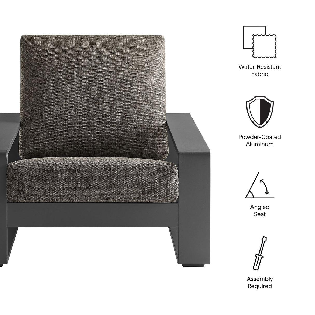 Lirienne Outdoor Patio Aluminum Armchair by Modway