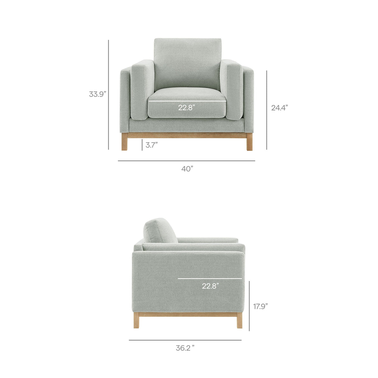 Roscoe Fabric Armchair by Modway
