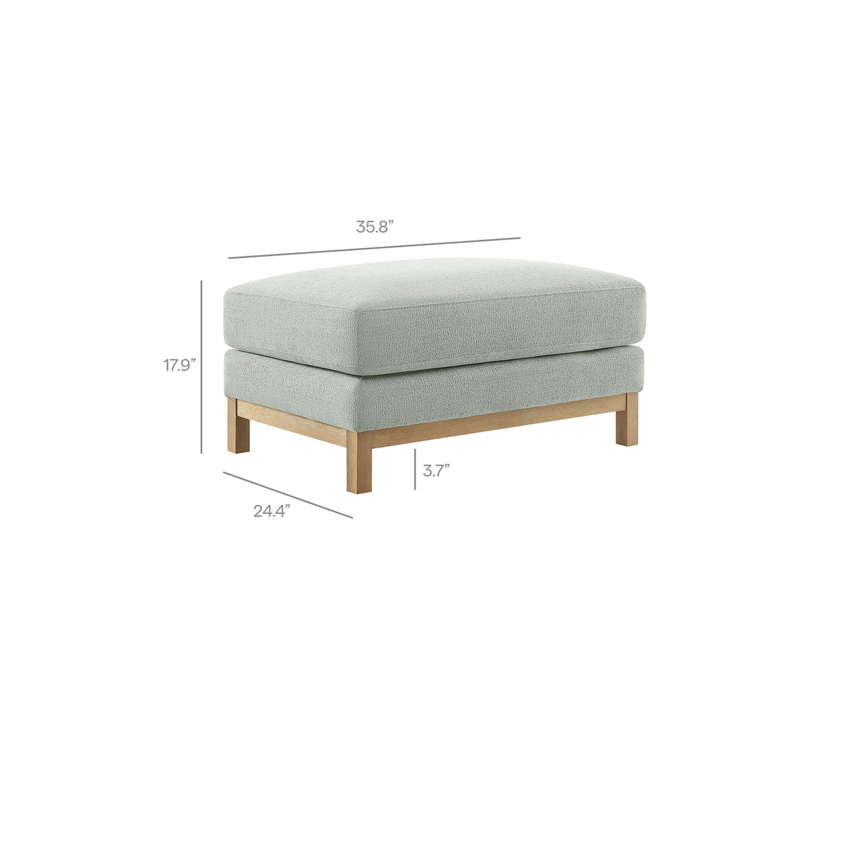 Roscoe Fabric Ottoman by Modway