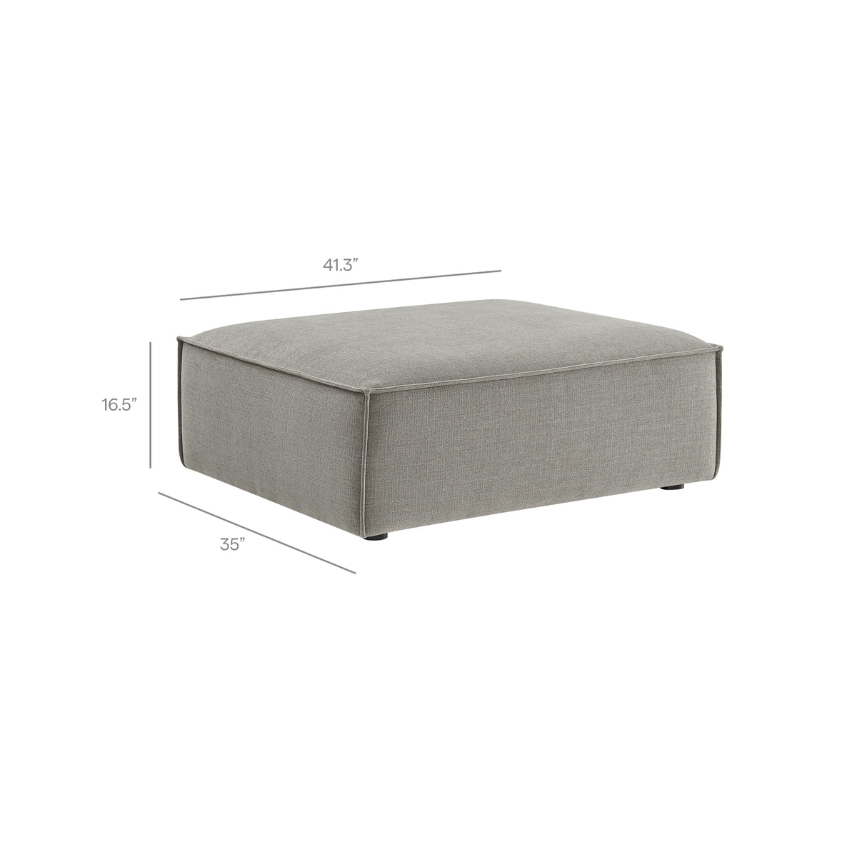 Restore 4-Piece Performance Fabric Upholstered Modular Sofa Set with Ottoman by Modway