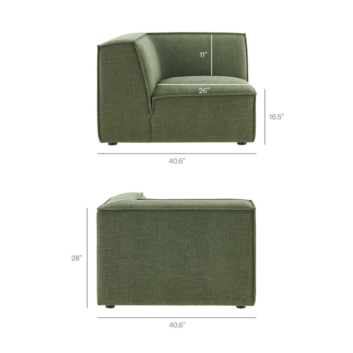 Restore 5-Piece Performance Fabric Upholstered Modular L-Shaped Sofa by Modway