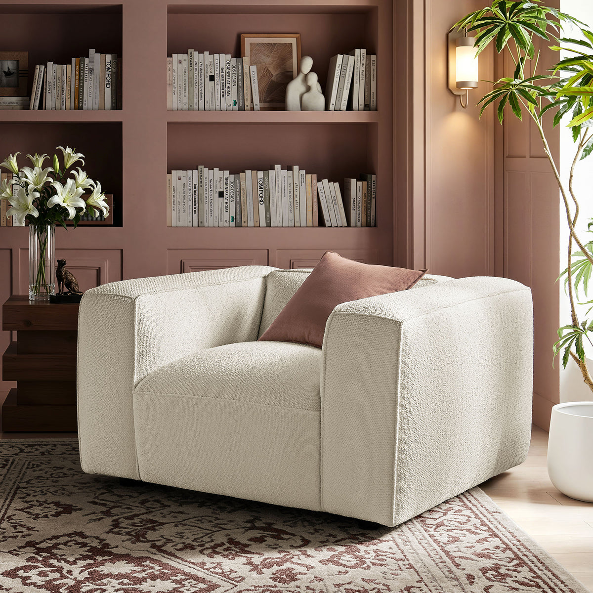 Auren Lattice Bouclé Upholstered Accent Chair by Modway