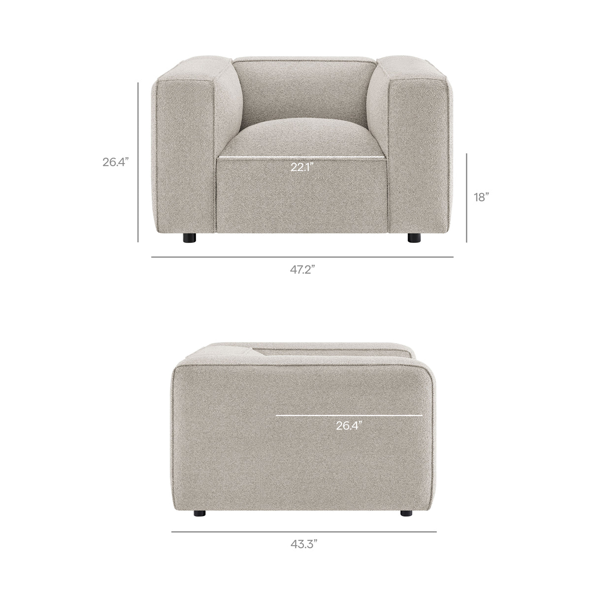 Auren Lattice Bouclé Upholstered Accent Chair by Modway