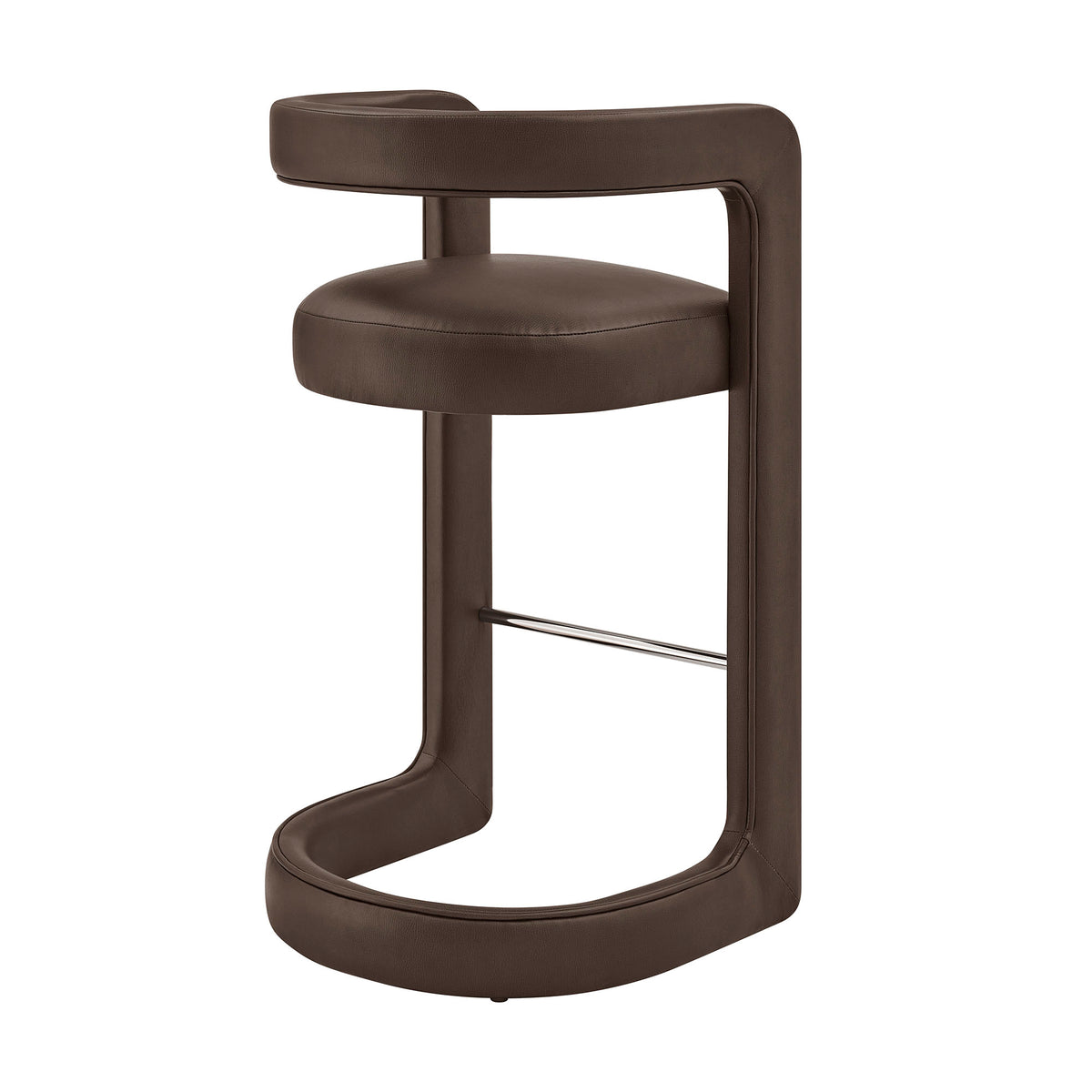 Winslow Premium Vegan Leather Bar Stool Set of 2 by Modway