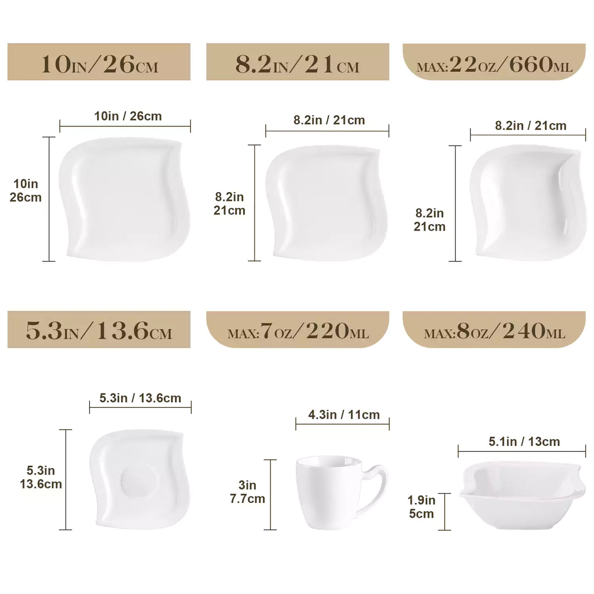 Elvira Marble Grey 36 Piece Dinnerware Set