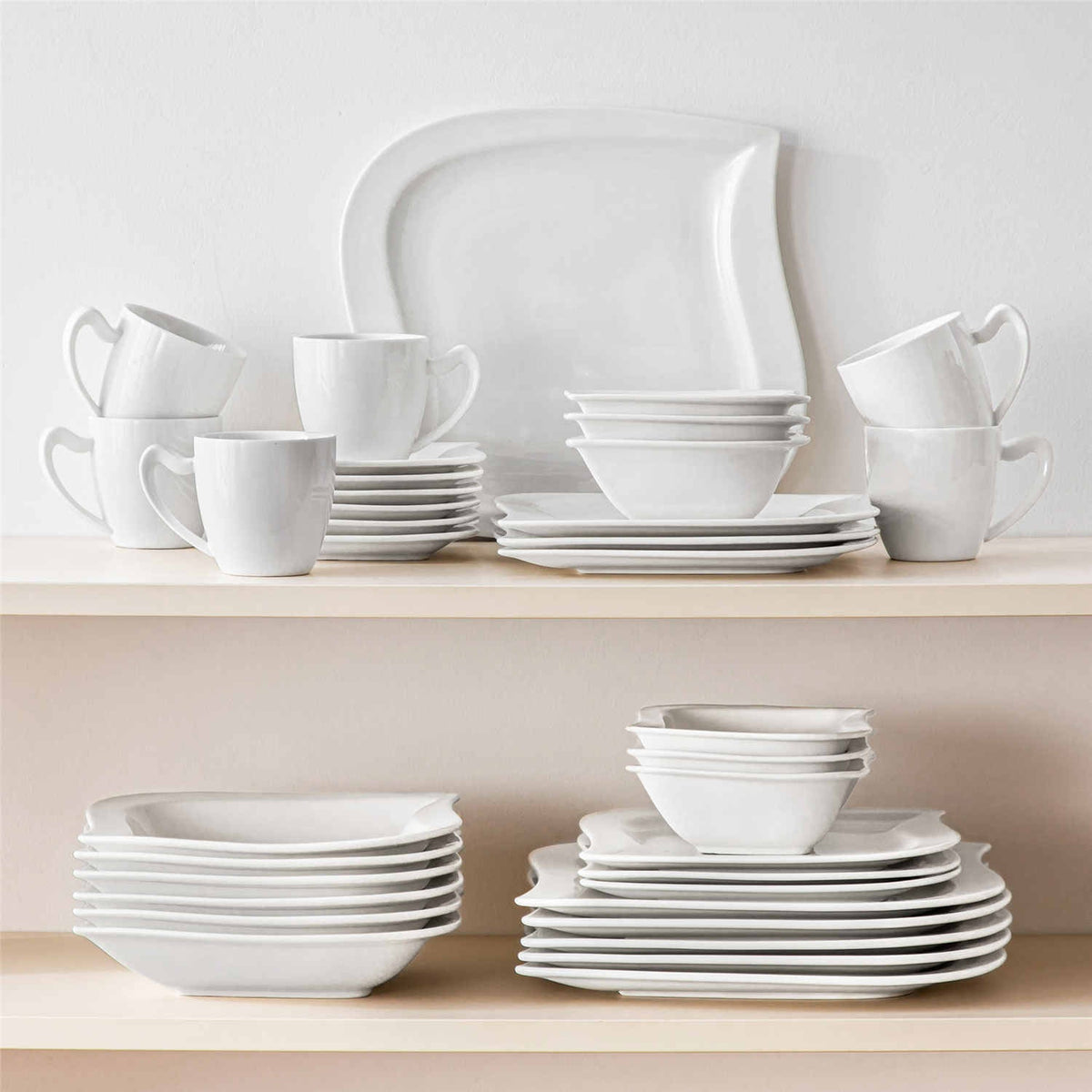 Elvira Marble Grey 36 Piece Dinnerware Set