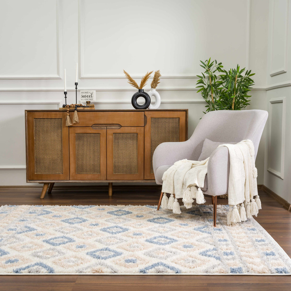 Eivin Pink & Blue Area Rug - Clearance