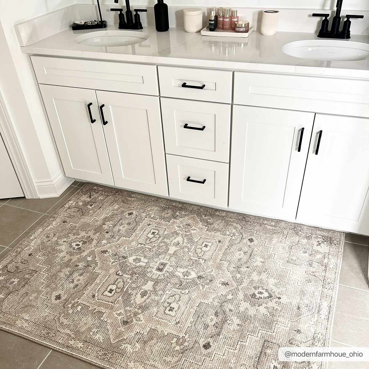 Elle Medallion Light Gray Area Rug