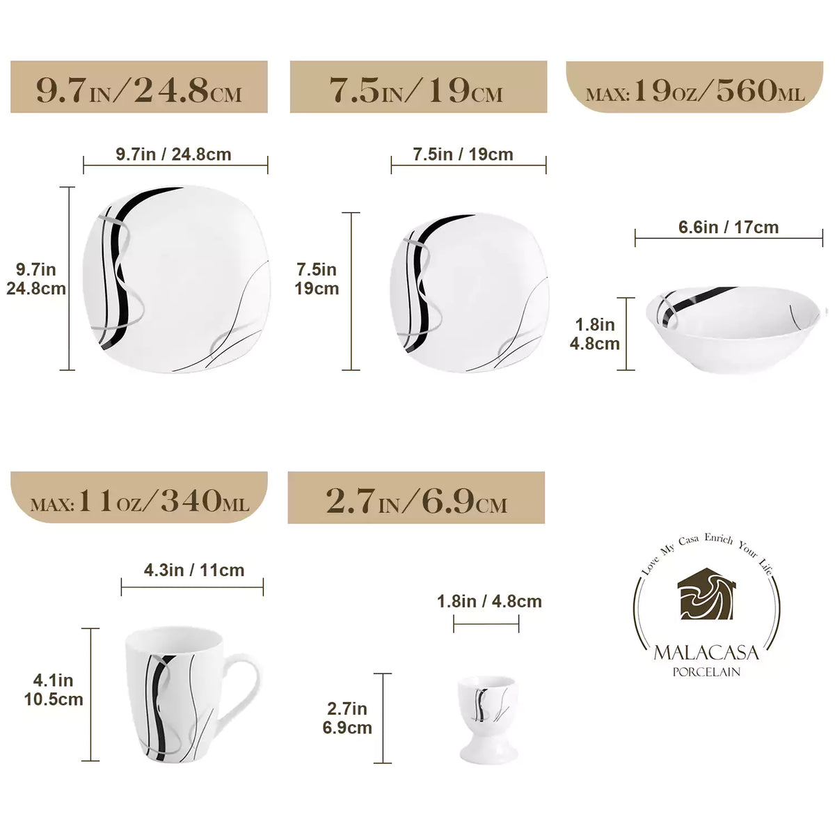 Fiona 20 Piece Dinnerware Set