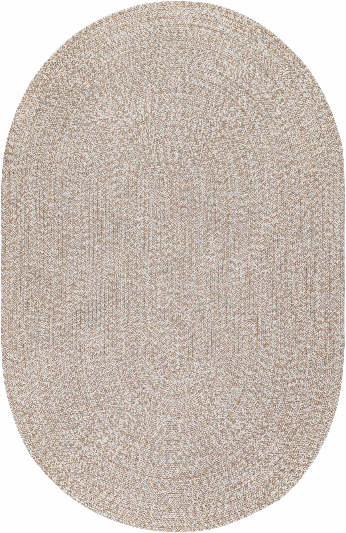 Cream Braided Faux Jute Outdoor Rug
