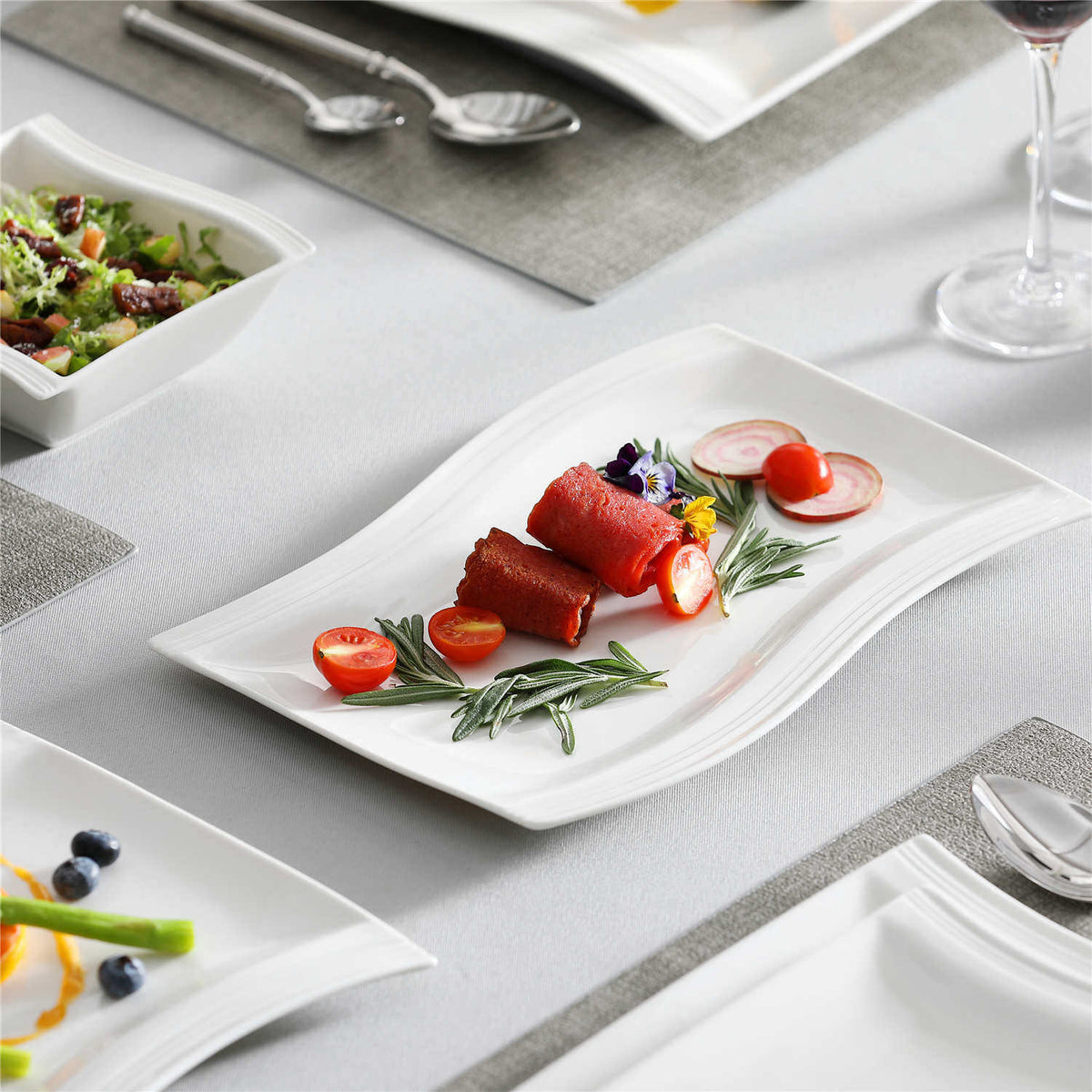 Flora Marble Pink 26 Piece Dinnerware Set