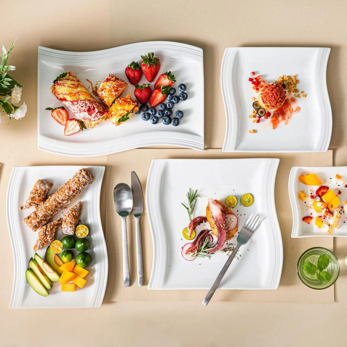 Flora 26 Piece Dinnerware Set for 6