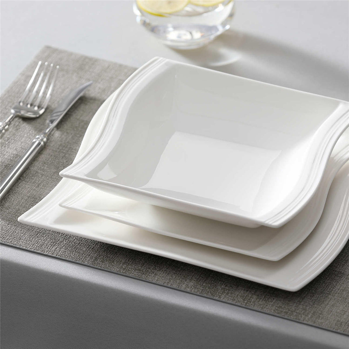 Flora Marble Pink 30 Piece Dinnerware Set