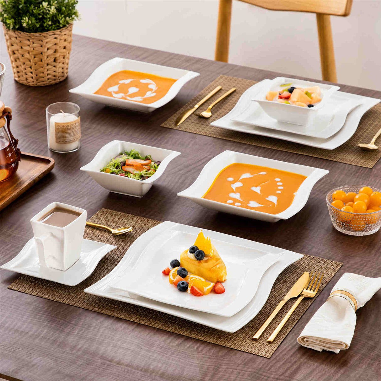 Flora 36 Piece Dinnerware Set