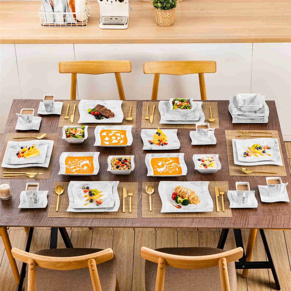 Flora 36 Piece Dinnerware Set