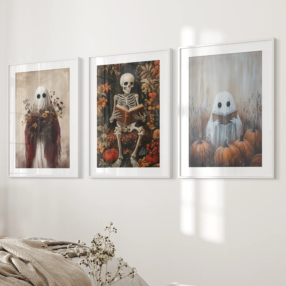 Halloween Skeleton Wall Art Decorations Posters