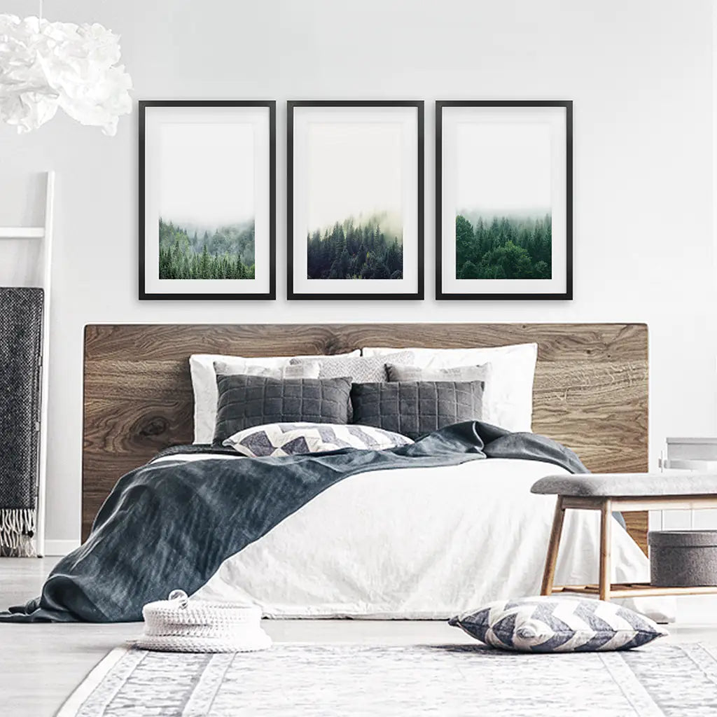 Modern Minimalist Forest Photography. Nordic Wall Art Set