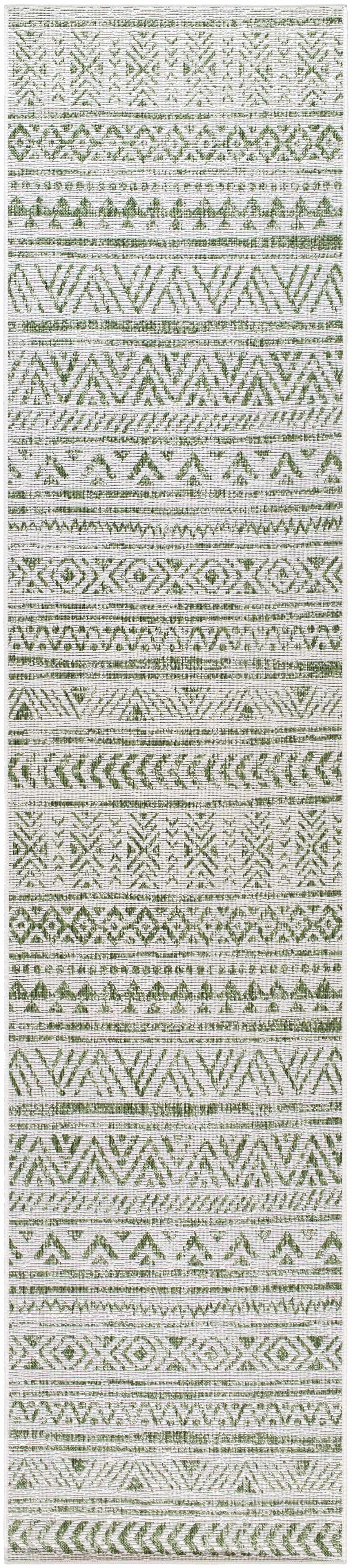Novato Olive All Over Pattern Performance Rug