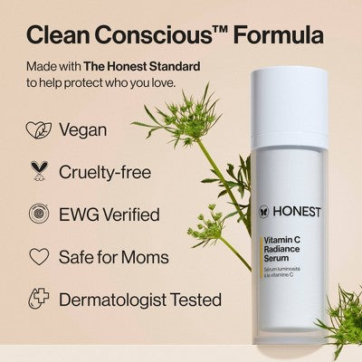 Honest Beauty Vitamin C Radiance Serum with Hyaluronic Acid 1 fl oz - Imperfect Box