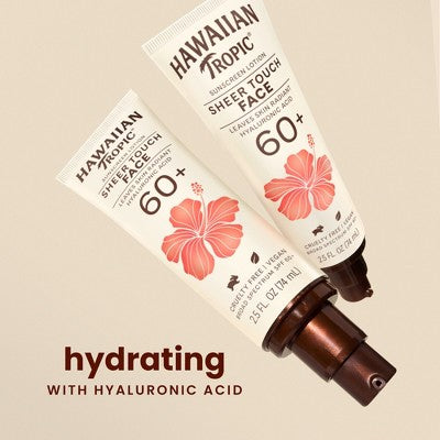 Hawaiian Tropic Sheer Touch Face Lotion Sunscreen SPF 60+ 2.5 fl oz - Missing Lid
