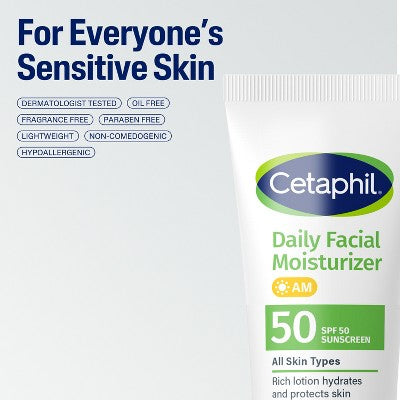Cetaphil Daily Face Moisturizer Sunscreen SPF 50 1.7 fl oz - Missing Box