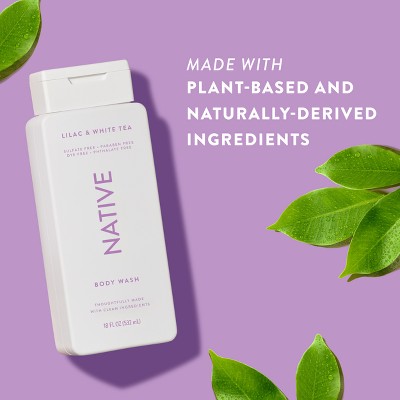 Native Body Wash for Women & Men Lilac & White Tea Sulfate Free 18 fl oz - New