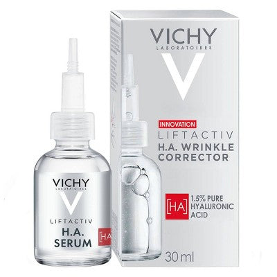 Vichy LiftActiv 1.5% Hyaluronic Acid Wrinkle Corrector, Hyaluronic Acid Face Serum with Vitamin C 1.01 fl oz - New
