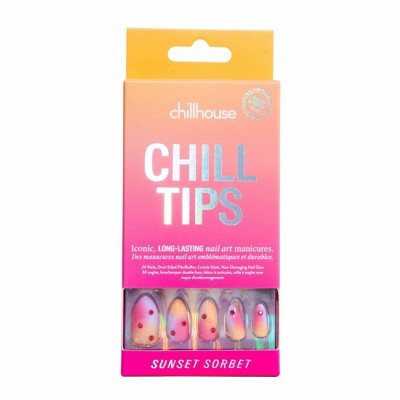 Chillhouse Chill Tips Press-On Fake Nails Sunset Sorbet 24ct - New