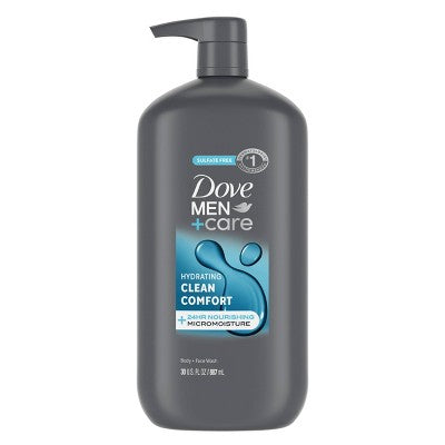 Dove Men+Care Clean Comfort Hydrating Body & Face Wash 30 fl oz - New