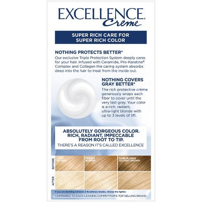 L'Oreal Paris Excellence Triple Protection 6.3 fl oz 02 Extra Light Natural Blonde 1 Kit - Imperfect Box