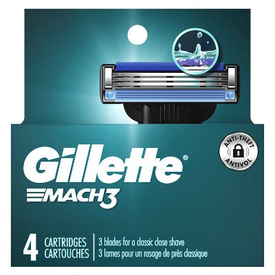 Gillette Mach3 Men's Razor Blade Refills 4ct - Missing Box