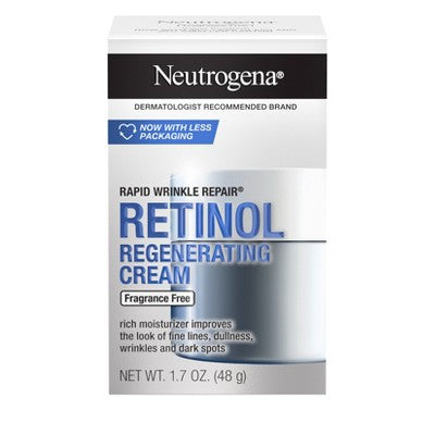Neutrogena Rapid Wrinkle Repair Retinol Face Moisturizer Cream with Hyaluronic Acid 1.7oz - Imperfect Box