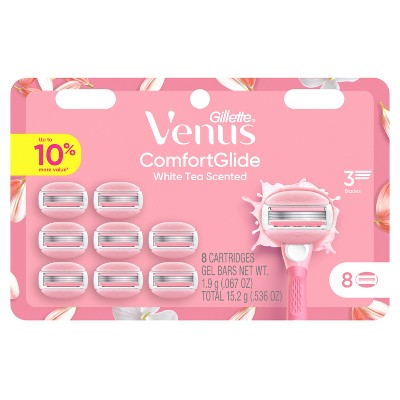 Venus Comfort Glide White Tea Women Razor Blade Refills 8ct - Missing Box